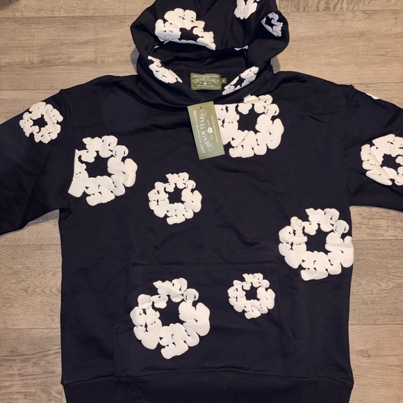 Men's Black and White Hoodie